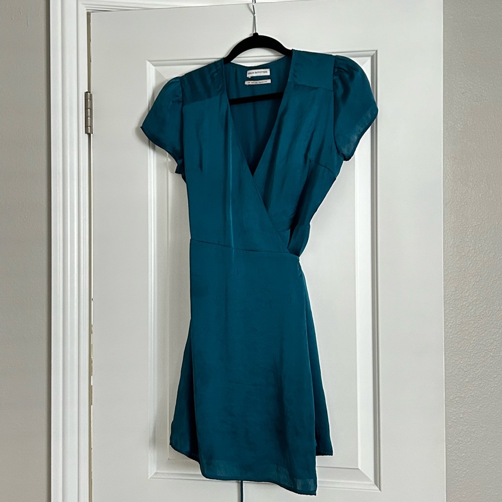 Urban Outfitters Teal/Blue Tie Dress